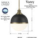 Vorey 1 Light 13 inch Coal And Oxidized Aged Brass Pendant Ceiling Light, Outdoor